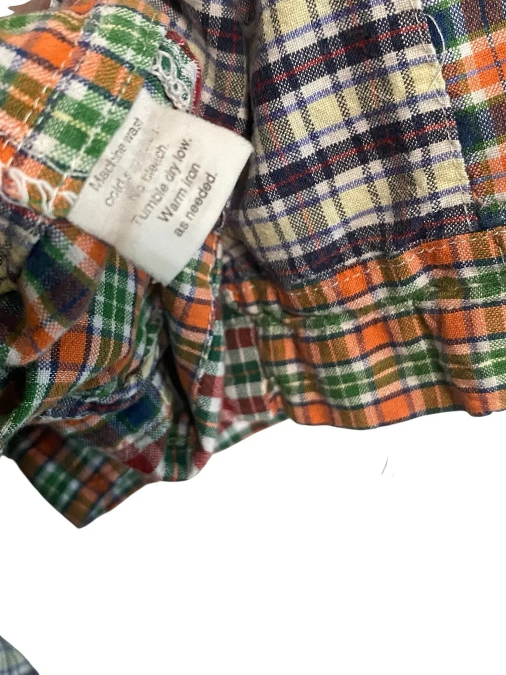 J.Crew Men's Short Sleeve Plaid Patchwork Cotton Button Down Shirt Size Medium
